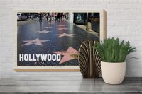 Holzschild Reise 30x20cm Hollywood USA Walk of Fame