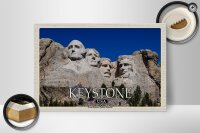 Holzschild Reise 30x20cm Keystone USA Mount Rushmore Memorial Deko