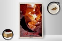 Holzschild Reise 20x30cm Las Vegas USA Antelope Canyon