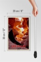 Holzschild Reise 20x30cm Las Vegas USA Antelope Canyon