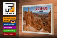 Holzschild Reise 30x20cm Las Vegas USA Zion Park Geschenk