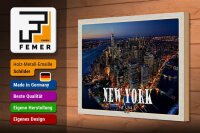 Holzschild Reise 30x20cm New York USA Big Apple Hochhäuser