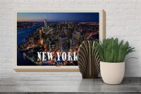 Holzschild Reise 30x20cm New York USA Big Apple Hochhäuser