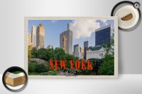 Holzschild Reise 30x20cm New York USA Central Park - The Pond See