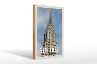 Holzschild Reise 20x30cm New York Chrysler Building...