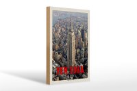 Holzschild Reise 20x30cm New York Empire State Building Dko
