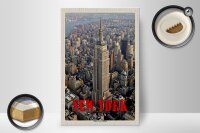 Holzschild Reise 20x30cm New York Empire State Building Dko