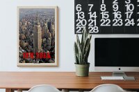 Holzschild Reise 20x30cm New York Empire State Building Dko