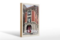Holzschild Reise 20x30cm New York USA Firehouse