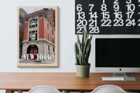 Holzschild Reise 20x30cm New York USA Firehouse