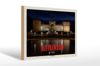 Holzschild Reise 30x20cm San Francisco USA Legion of Honor Museum
