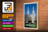 Holzschild Reise 20x30cm San Francisco Saints Peter and Paul Church