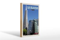 Holzschild Reise 20x30cm San Francisco USA Transamerica Pyramid