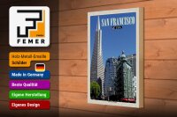 Holzschild Reise 20x30cm San Francisco USA Transamerica Pyramid