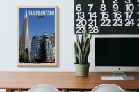 Holzschild Reise 20x30cm San Francisco USA Transamerica Pyramid