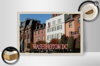 Holzschild Reise 30x20cm Washington DC USA Blair House Gästehaus