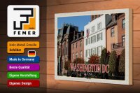 Holzschild Reise 30x20cm Washington DC USA Blair House Gästehaus