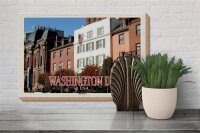 Holzschild Reise 30x20cm Washington DC USA Blair House Gästehaus