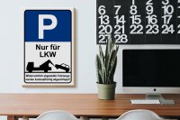 Holzschild Hinweis 20x30cm Parkschild Nur für LKW