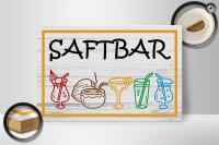 Holzschild Hinweis 30x20cm Saftbar Cocktail