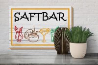 Holzschild Hinweis 30x20cm Saftbar Cocktail