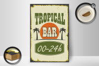 Holzschild Alkohol 20x30cm Tropical Bar 00 - 24 h