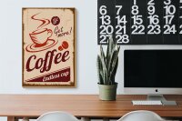 Holzschild Retro 20x30cm Coffee Endless cup Kaffee