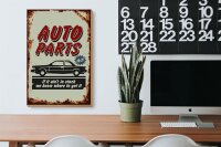 Holzschild Retro 20x30cm Auto Parts Teile Service