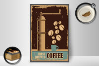 Holzschild Retro 20x30cm Kaffee Coffee fresh brewed
