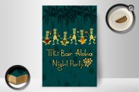 Holzschild Alkohol 20x30cm Tiki Bar Aloha Night Party