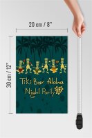 Holzschild Alkohol 20x30cm Tiki Bar Aloha Night Party