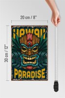 Holzschild Retro 20x30cm Hawaii Paradise