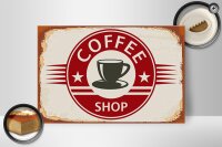 Holzschild Retro 30x20cm Coffee Shop Kaffee Tasse