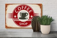 Holzschild Retro 30x20cm Coffee Shop Kaffee Tasse