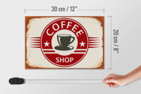 Holzschild Retro 30x20cm Coffee Shop Kaffee Tasse