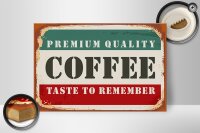 Holzschild Retro 30x20cm Premium Quality Coffee Kaffee