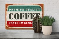 Holzschild Retro 30x20cm Premium Quality Coffee Kaffee
