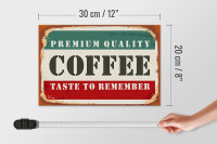 Holzschild Retro 30x20cm Premium Quality Coffee Kaffee