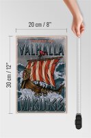 Holzschild Schiff 20x30cm Valhalla Vikings