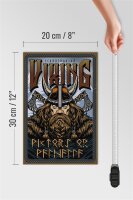 Holzschild Wikinger 20x30cm Scandinavian Viking