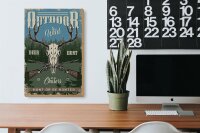 Holzschild Jagd 20x30cm Outdoor wild deer hunt
