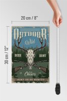 Holzschild Jagd 20x30cm Outdoor wild deer hunt