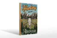 Holzschild Jagd 20x30cm Hunting wild life adventure