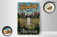 Holzschild Jagd 20x30cm Hunting wild life adventure