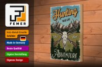 Holzschild Jagd 20x30cm Hunting wild life adventure