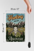 Holzschild Jagd 20x30cm Hunting wild life adventure