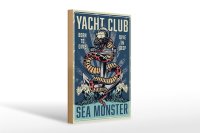 Holzschild Yacht 20x30cm Yacht club see monster
