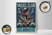Holzschild Yacht 20x30cm Yacht club see monster