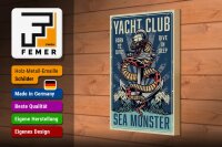 Holzschild Yacht 20x30cm Yacht club see monster