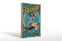 Holzschild Pinup 20x30cm Ocean spirit Seefahrt Ozean